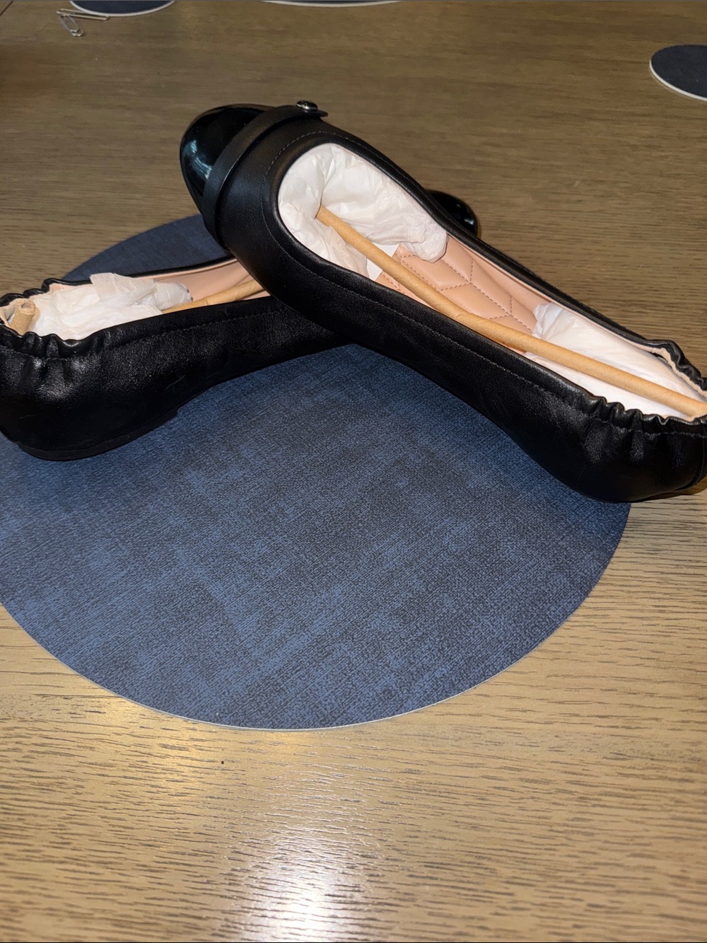 New Coach Women's Brandi Ballet Flats- Black Leather - Picture 3 of 3